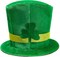 St. Patrick's Day Velvet Green Shamrock Top Hat Green Stovepipe Hat for Party Supply